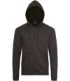 01714 Stone SOL'S Stone Zip Hooded Sweatshirt Charcoal Marl colour image